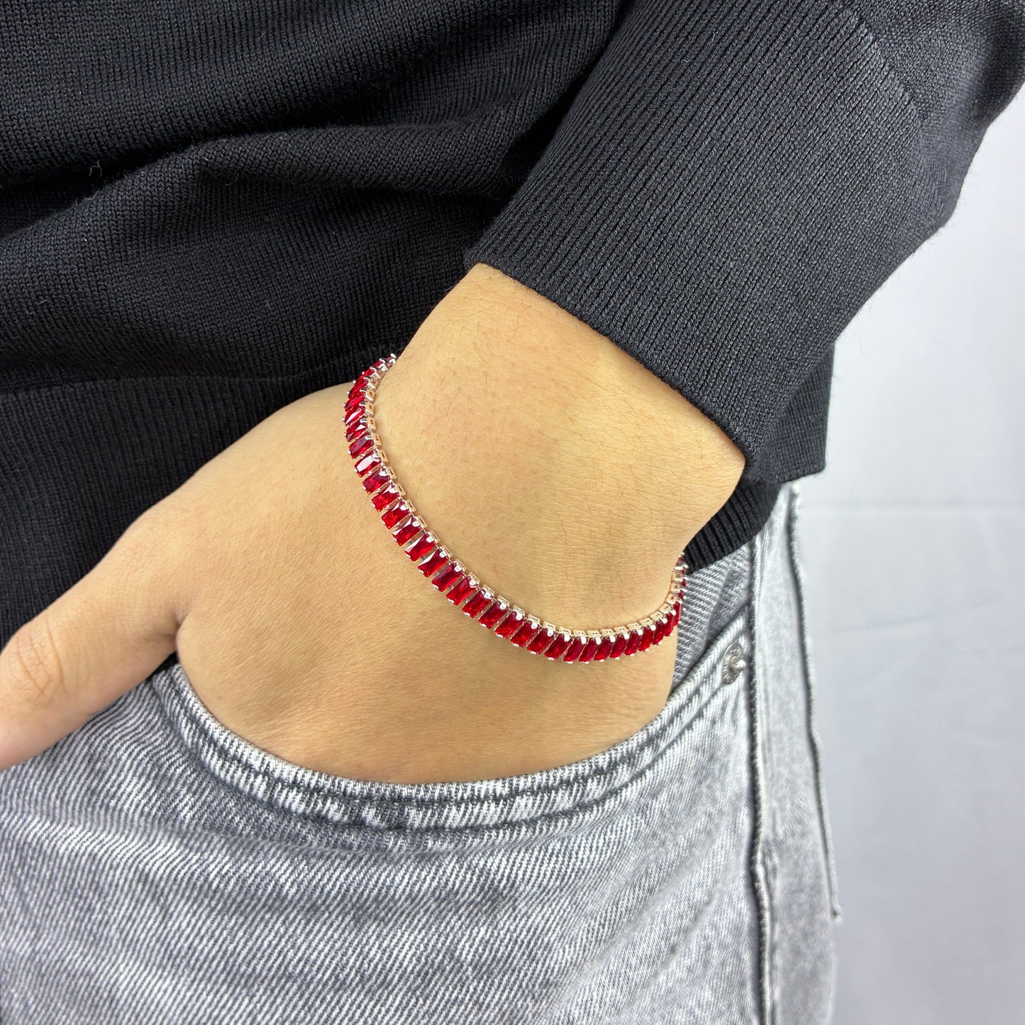 Pulsera Tennis Rectángulos