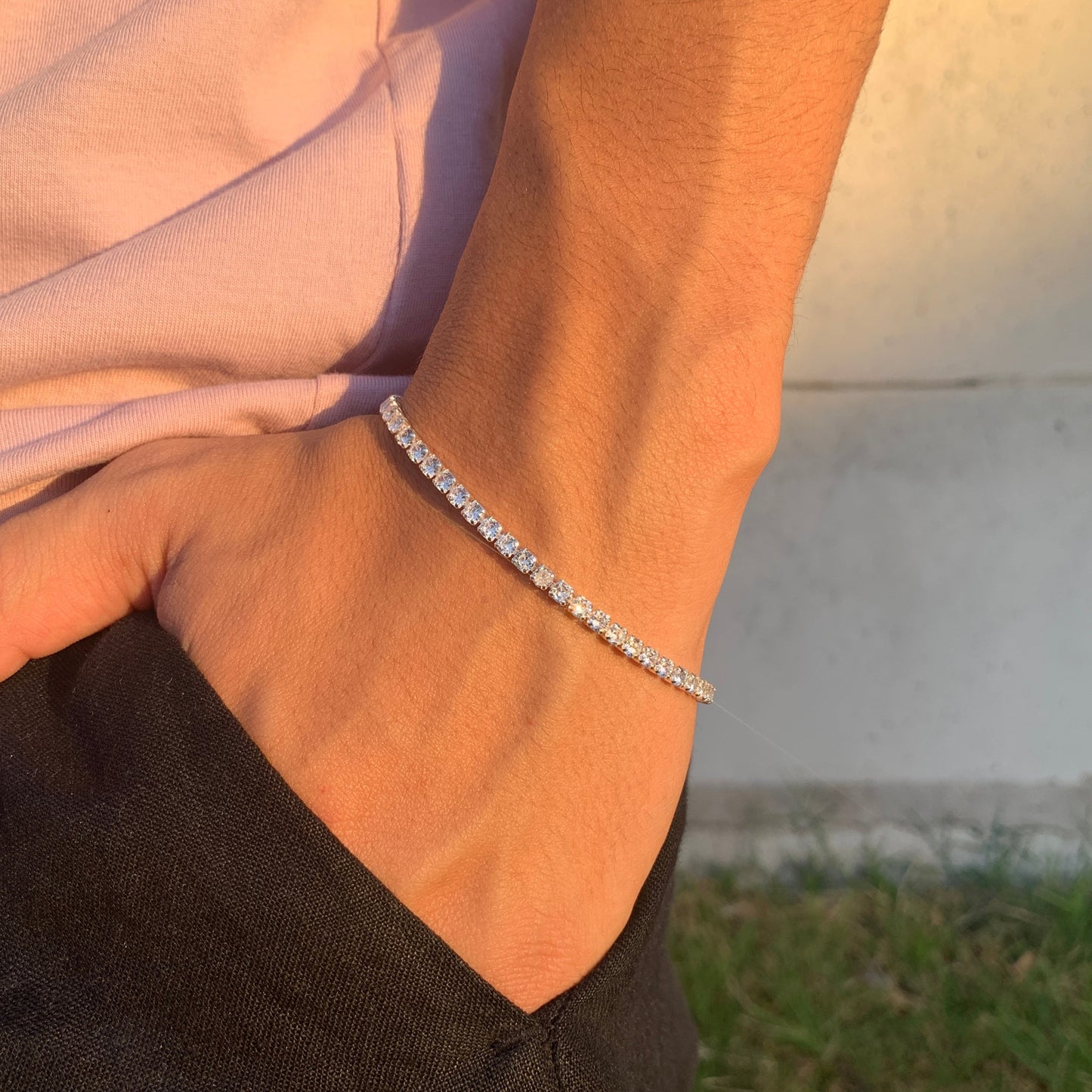 Pulsera Tennis Cuadrada - 2MM