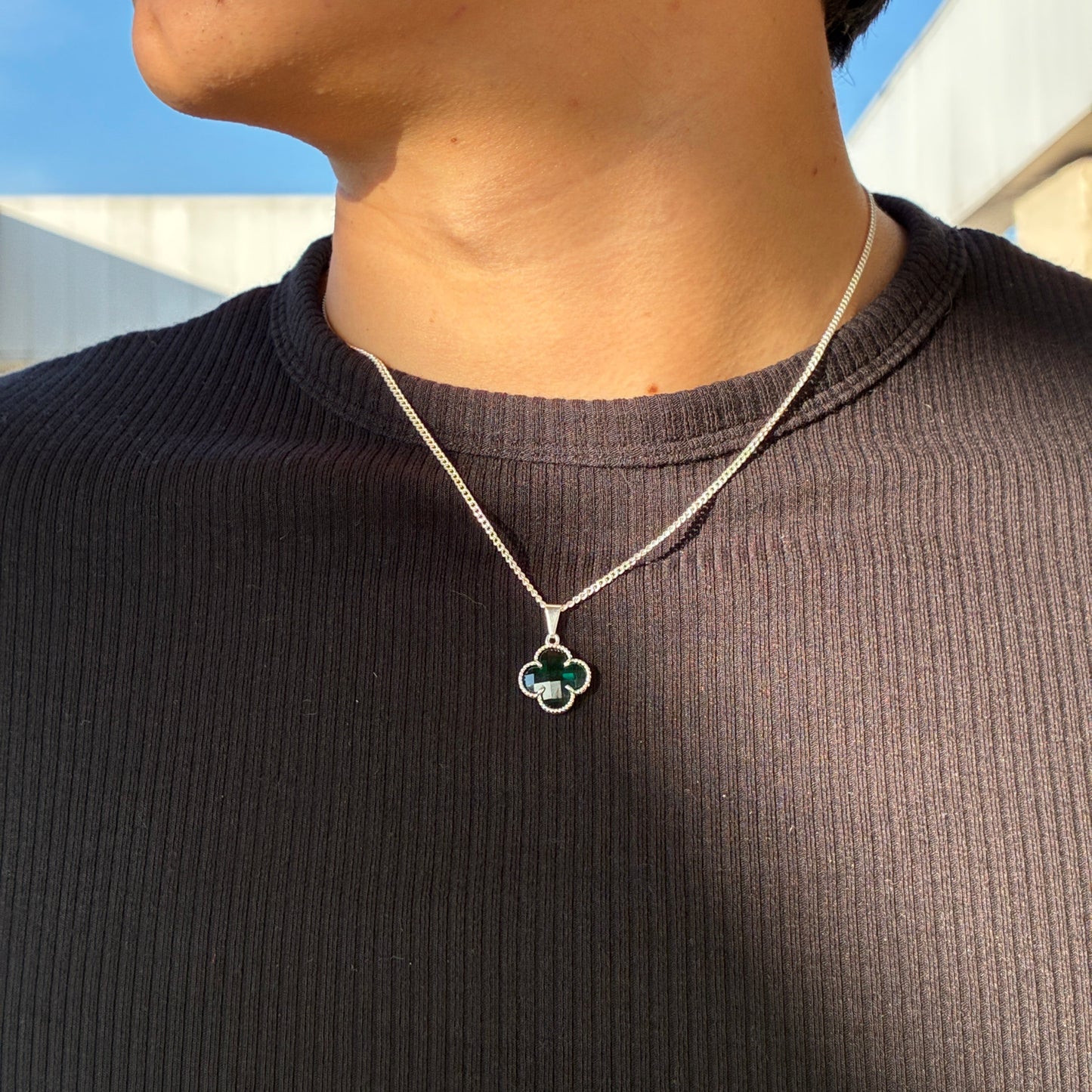 Collar Trébol Verde