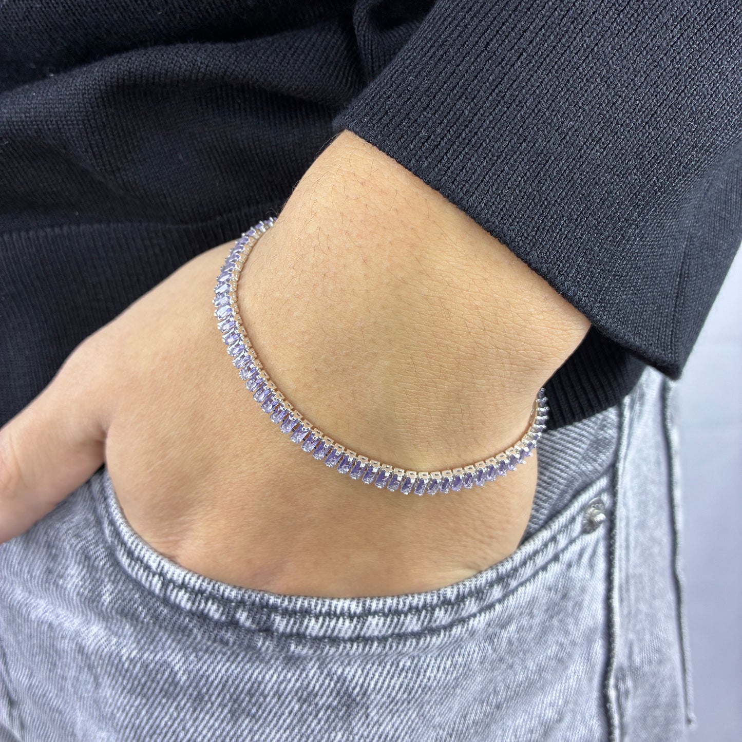 Pulsera Tennis Rectángulos