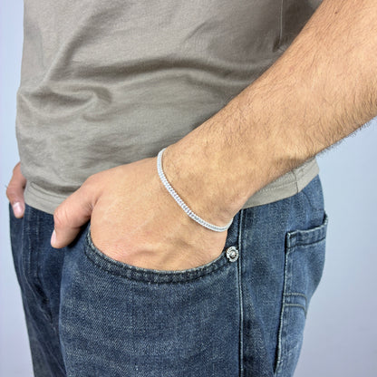 Pulsera Tennis Rectángulos Finos